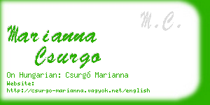 marianna csurgo business card